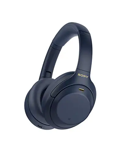 Sony WH-1000XM4 Wireless Premium Noise Canceling Overhead Headphones with Mic for Phone-Call and Alexa Voice Control, Blue