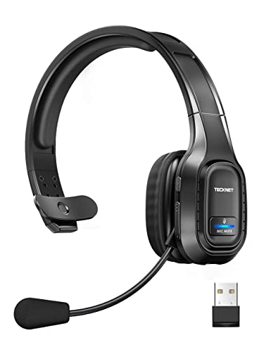 TECKNET Trucker Bluetooth Headset with Microphone & Noise Canceling