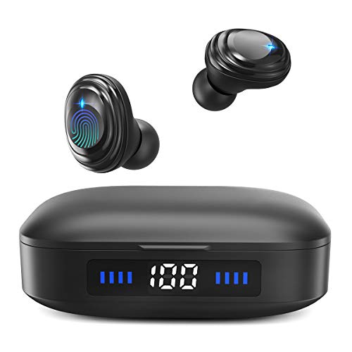 Wireless Earbuds with Immersive Sound True 5.0 Bluetooth in-Ear Headphones with 2000mAh Charging Case Easy-Pairing Stereo...