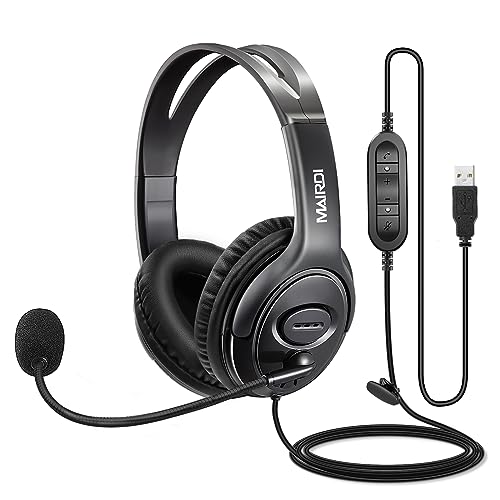USB Headset with Microphone Noise Cancelling