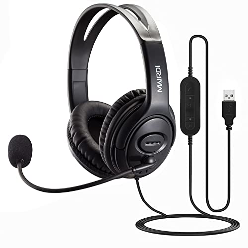 USB Headset with Microphone Noise Cancelling