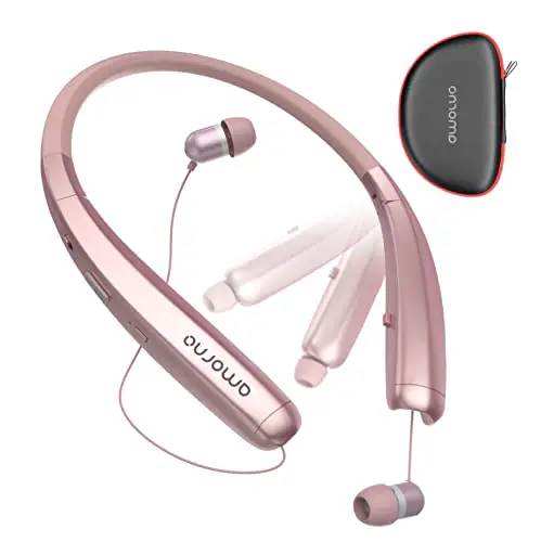 AMORNO Wireless Neckband Sports Headset with Retractable Earbud