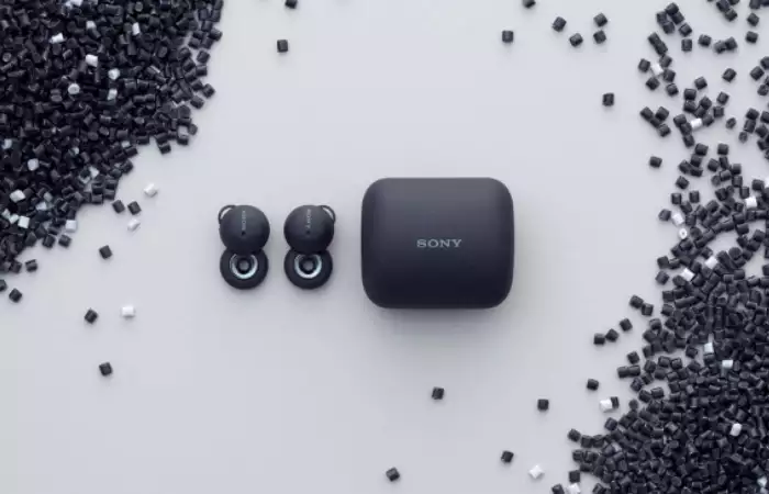 Sony LinkBuds beside case